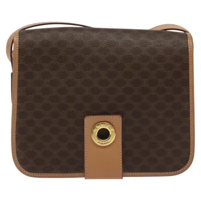 Pre-owned Celine Céline Macadam Brown Canvas Shoulder Bag ()