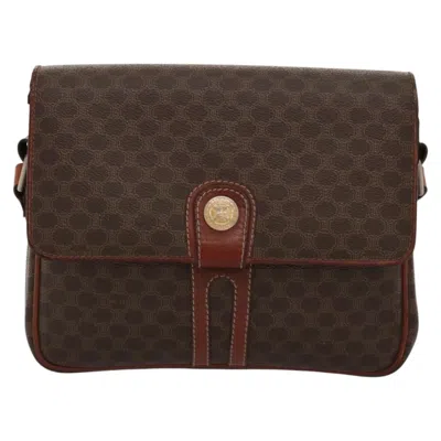 Pre-owned Celine Céline Macadam Brown Canvas Shoulder Bag ()