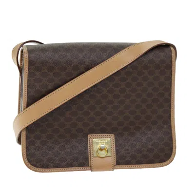 Pre-owned Celine Céline Macadam Brown Canvas Shoulder Bag ()