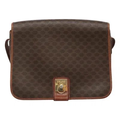 Pre-owned Celine Céline Macadam Brown Canvas Shoulder Bag ()