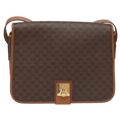 Pre-owned Celine Céline Macadam Brown Canvas Shoulder Bag ()