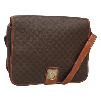Pre-owned Celine Céline Macadam Brown Canvas Shoulder Bag ()