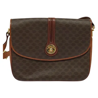 Pre-owned Celine Céline Macadam Brown Canvas Shoulder Bag ()