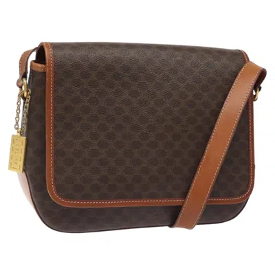 Pre-owned Celine Céline Macadam Brown Canvas Shoulder Bag ()