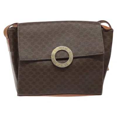 Pre-owned Celine Céline Macadam Brown Canvas Shoulder Bag ()