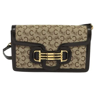 Pre-owned Celine Céline Macadam Brown Canvas Shoulder Bag ()