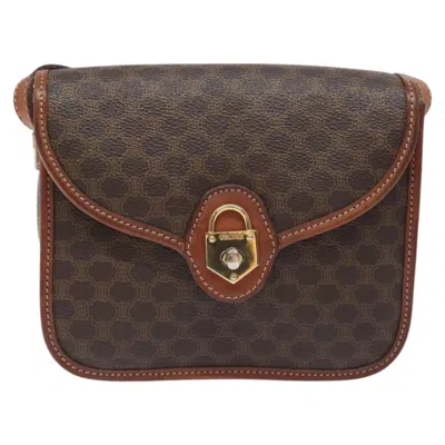 Pre-owned Celine Céline Macadam Brown Canvas Shoulder Bag ()