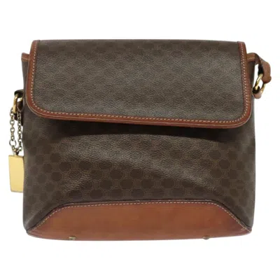 Pre-owned Celine Céline Macadam Brown Canvas Shoulder Bag ()