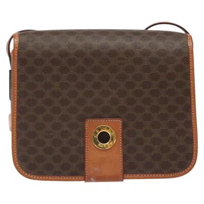 Pre-owned Celine Céline Macadam Brown Canvas Shoulder Bag ()