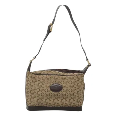 Pre-owned Celine Céline Macadam Brown Canvas Shoulder Bag ()