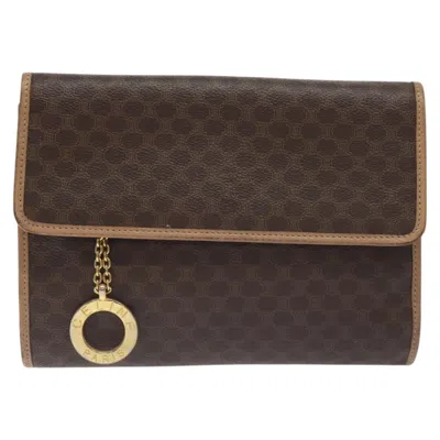 Pre-owned Celine Céline Macadam Brown Canvas Shoulder Bag ()