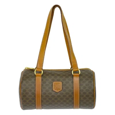 Pre-owned Celine Céline Macadam Brown Canvas Shoulder Bag ()