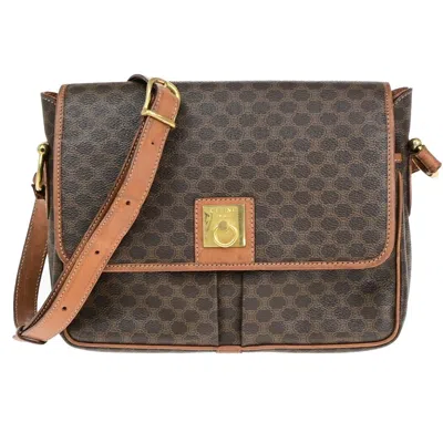 Pre-owned Celine Céline Macadam Brown Canvas Shoulder Bag ()