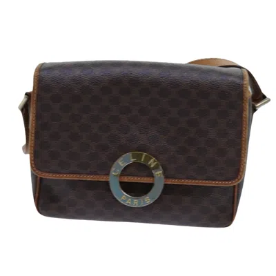 Pre-owned Celine Céline Macadam Brown Canvas Shoulder Bag ()