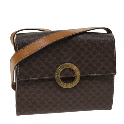 Pre-owned Celine Céline Macadam Brown Canvas Shoulder Bag ()