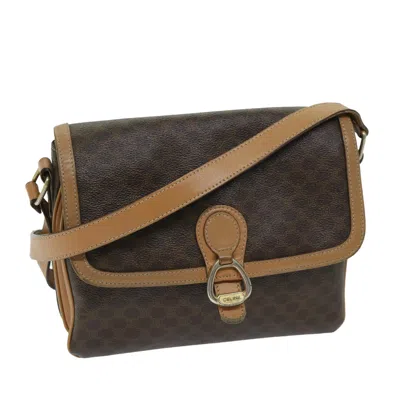 Pre-owned Celine Céline Macadam Brown Canvas Shoulder Bag ()