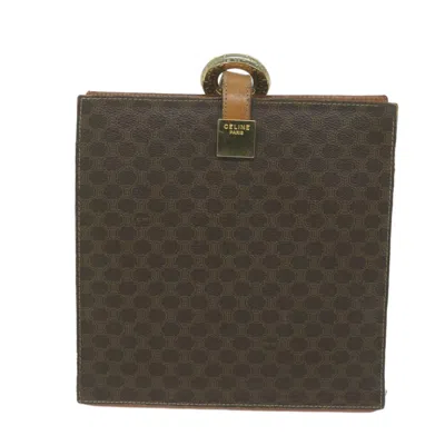 Pre-owned Celine Céline Macadam Brown Canvas Shoulder Bag ()
