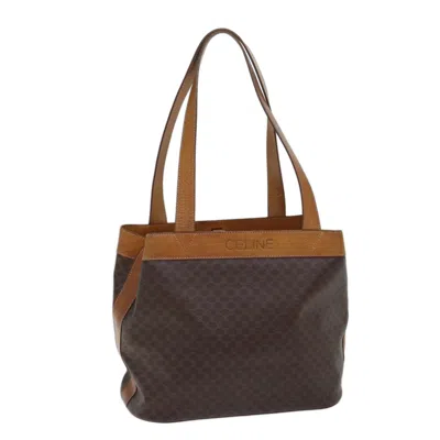 Pre-owned Celine Céline Macadam Brown Canvas Shoulder Bag ()
