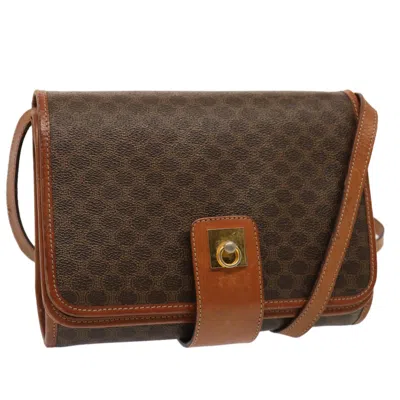 Pre-owned Celine Céline Macadam Brown Canvas Shoulder Bag ()