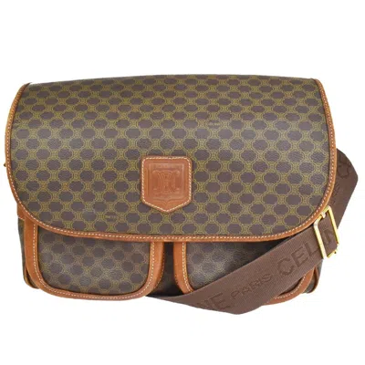 Pre-owned Celine Céline Macadam Brown Canvas Shoulder Bag ()