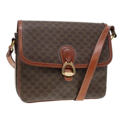 Pre-owned Celine Céline Macadam Brown Canvas Shoulder Bag ()