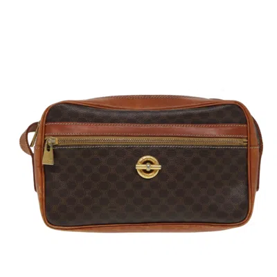 Pre-owned Celine Céline Macadam Brown Canvas Shoulder Bag ()