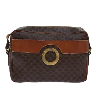 Pre-owned Celine Céline Macadam Brown Canvas Shoulder Bag ()