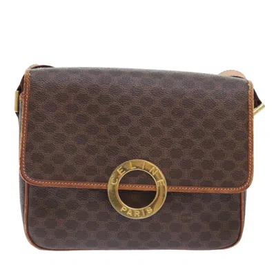 Pre-owned Celine Céline Macadam Brown Canvas Shoulder Bag ()