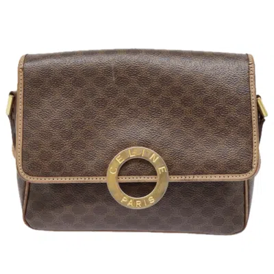 Pre-owned Celine Céline Macadam Brown Canvas Shoulder Bag ()