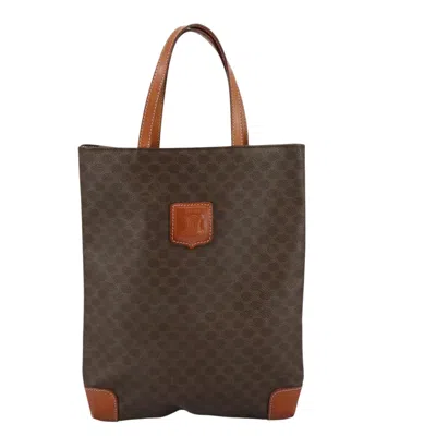 Pre-owned Celine Céline Macadam Brown Canvas Tote Bag ()