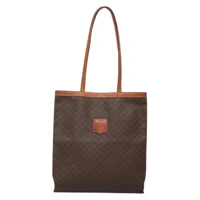 Pre-owned Celine Céline Macadam Brown Canvas Tote Bag ()