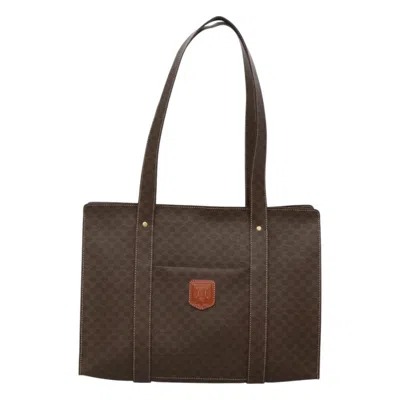 Pre-owned Celine Céline Macadam Brown Canvas Tote Bag ()