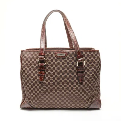 Pre-owned Celine Macadam Brown Canvas Tote Bag ()