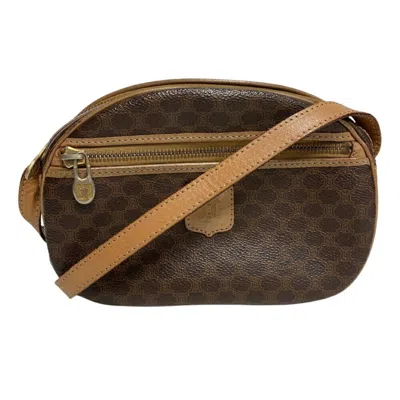 Pre-owned Celine Macadam Brown Leather Shoulder Bag ()