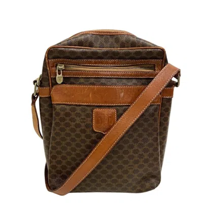 Pre-owned Celine Macadam Brown Leather Shoulder Bag ()