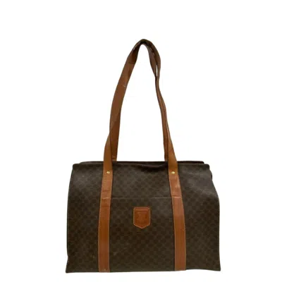 Pre-owned Celine Macadam Brown Leather Tote Bag ()