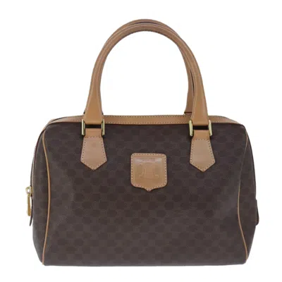 Pre-owned Celine Céline Macadam Brown Leather Travel Bag ()