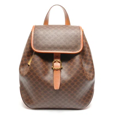 Pre-owned Celine Macadam Brown Pvc Backpack ()