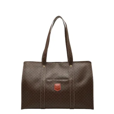 Pre-owned Celine Macadam Brown Pvc Handbag Tote Bag ()