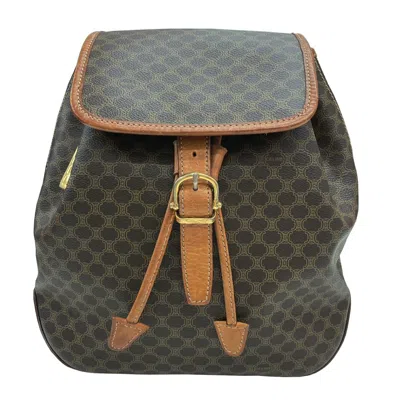 Pre-owned Celine Macadam Brown Pvc Leather Backpack ()