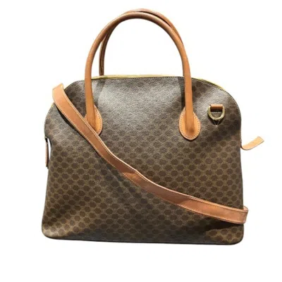 Pre-owned Celine Macadam Brown Pvc Leather Handbag Shoulder Bag ()