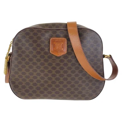 Pre-owned Celine Macadam Brown Pvc Leather Pochette Shoulder Bag ()