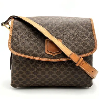 Pre-owned Celine Macadam Brown Pvc Leather Shoulder Bag ()
