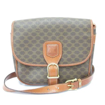 Pre-owned Celine Macadam Brown Pvc Leather Shoulder Bag ()
