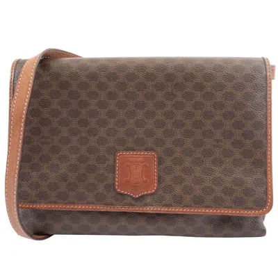 Pre-owned Celine Macadam Brown Pvc Leather Shoulder Bag ()