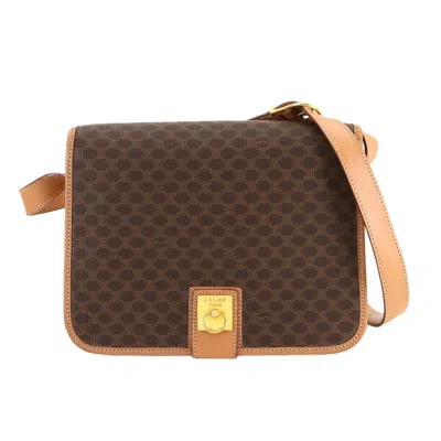 Pre-owned Celine Macadam Brown Pvc Leather Shoulder Bag ()