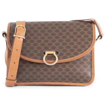 Pre-owned Celine Macadam Brown Pvc Leather Shoulder Bag ()