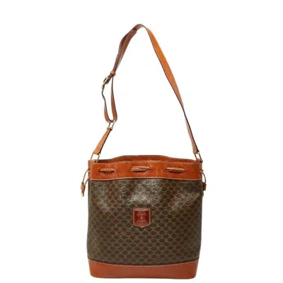 Pre-owned Celine Macadam Brown Pvc Leather Shoulder Bag ()