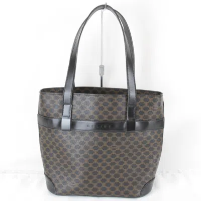 Pre-owned Celine Macadam Brown Pvc Leather Tote Bag ()