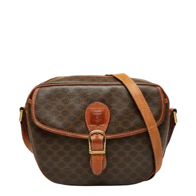 Pre-owned Celine Macadam Brown Pvc Shoulder Bag ()